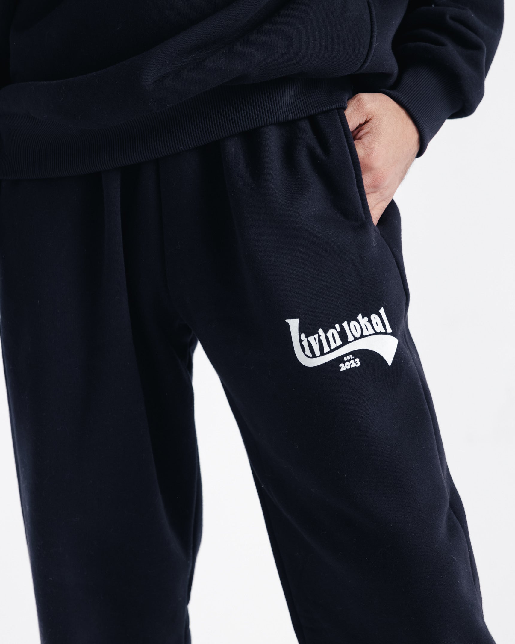 Cuffed Sweatpants Livin' Lokal Black