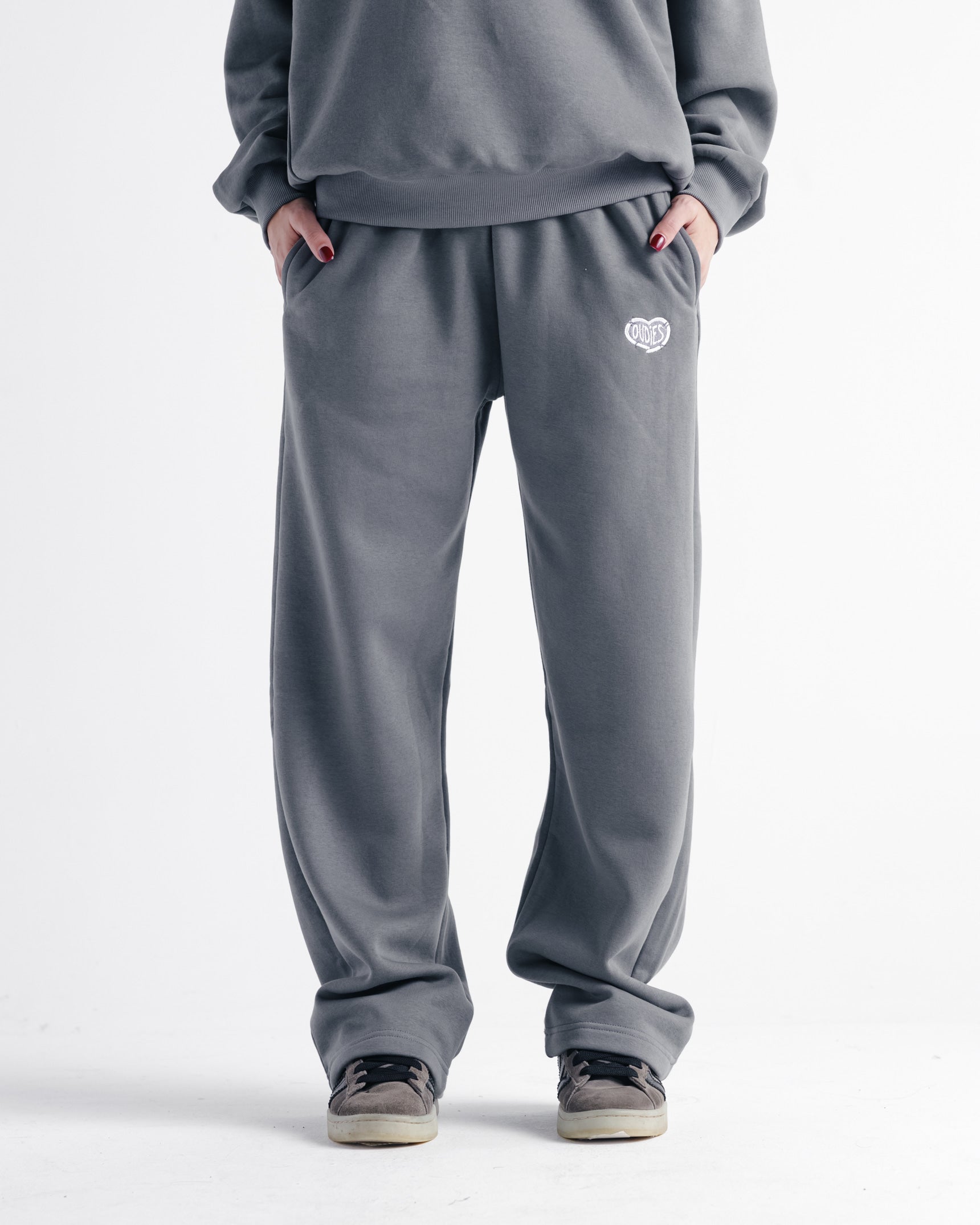 Chrome Hearts Wide Leg Sweatpants (Cosmic Grey)