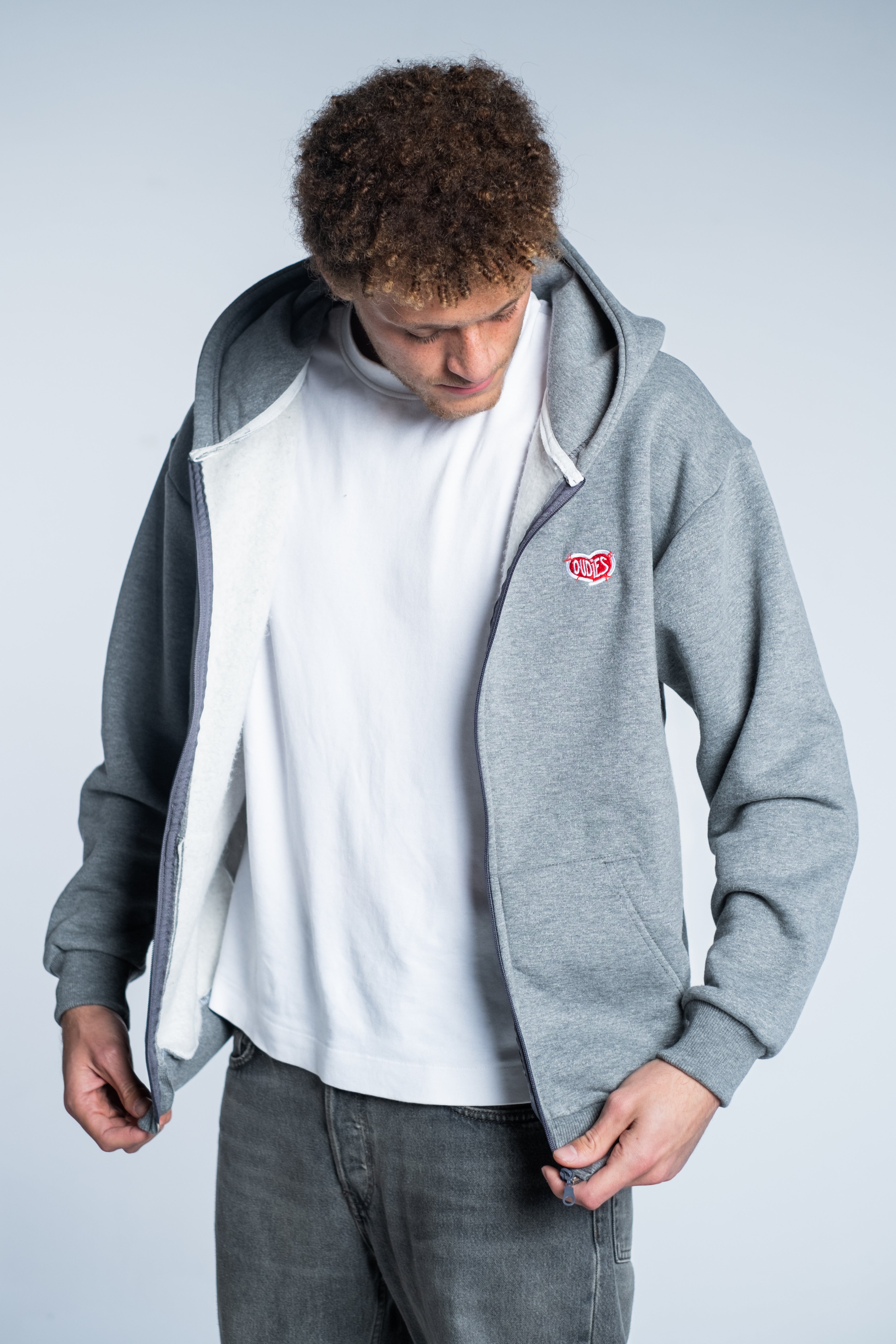 Full Zip Hoodie (Heather Grey)