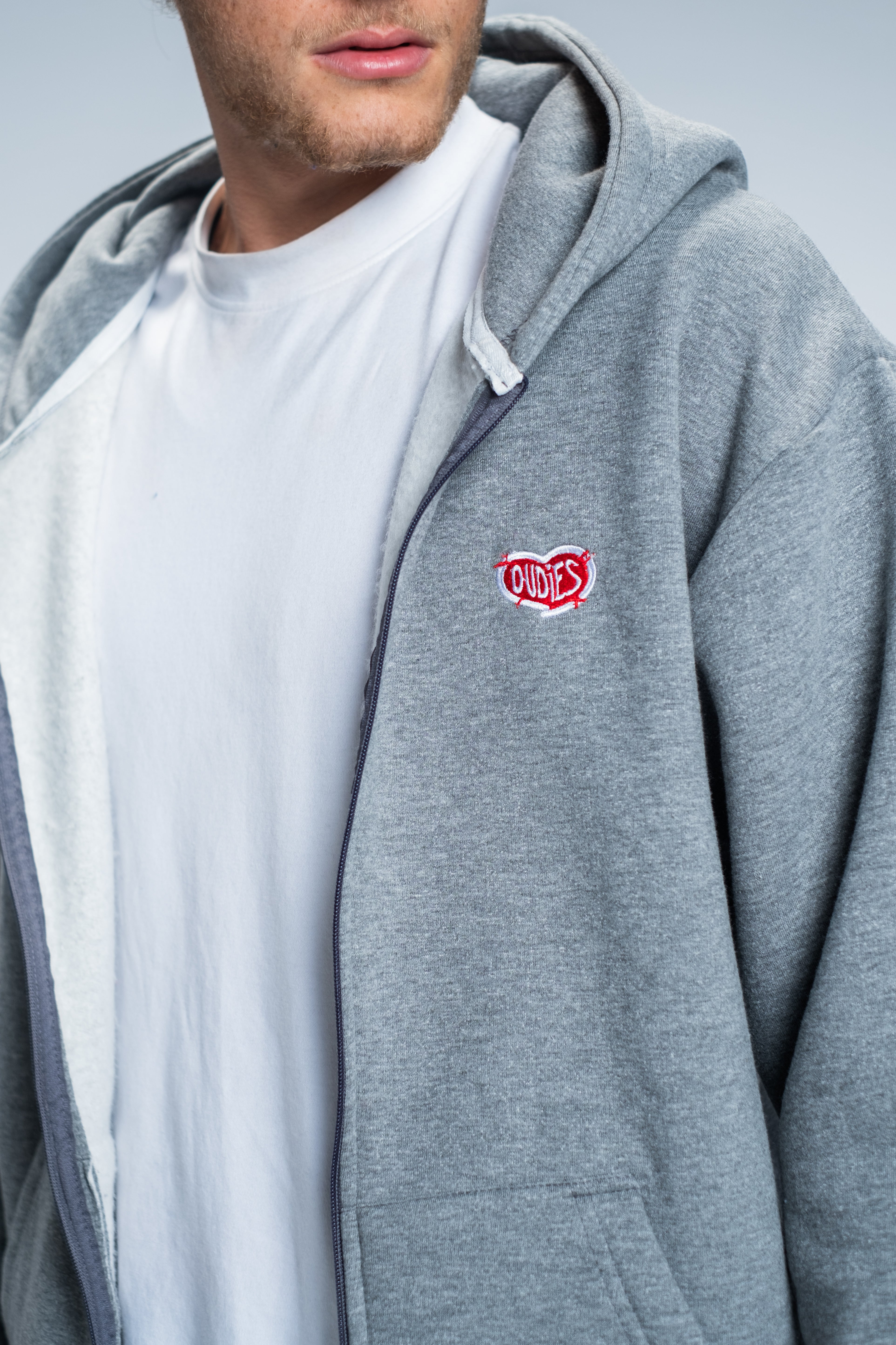 Full Zip Hoodie (Heather Grey)