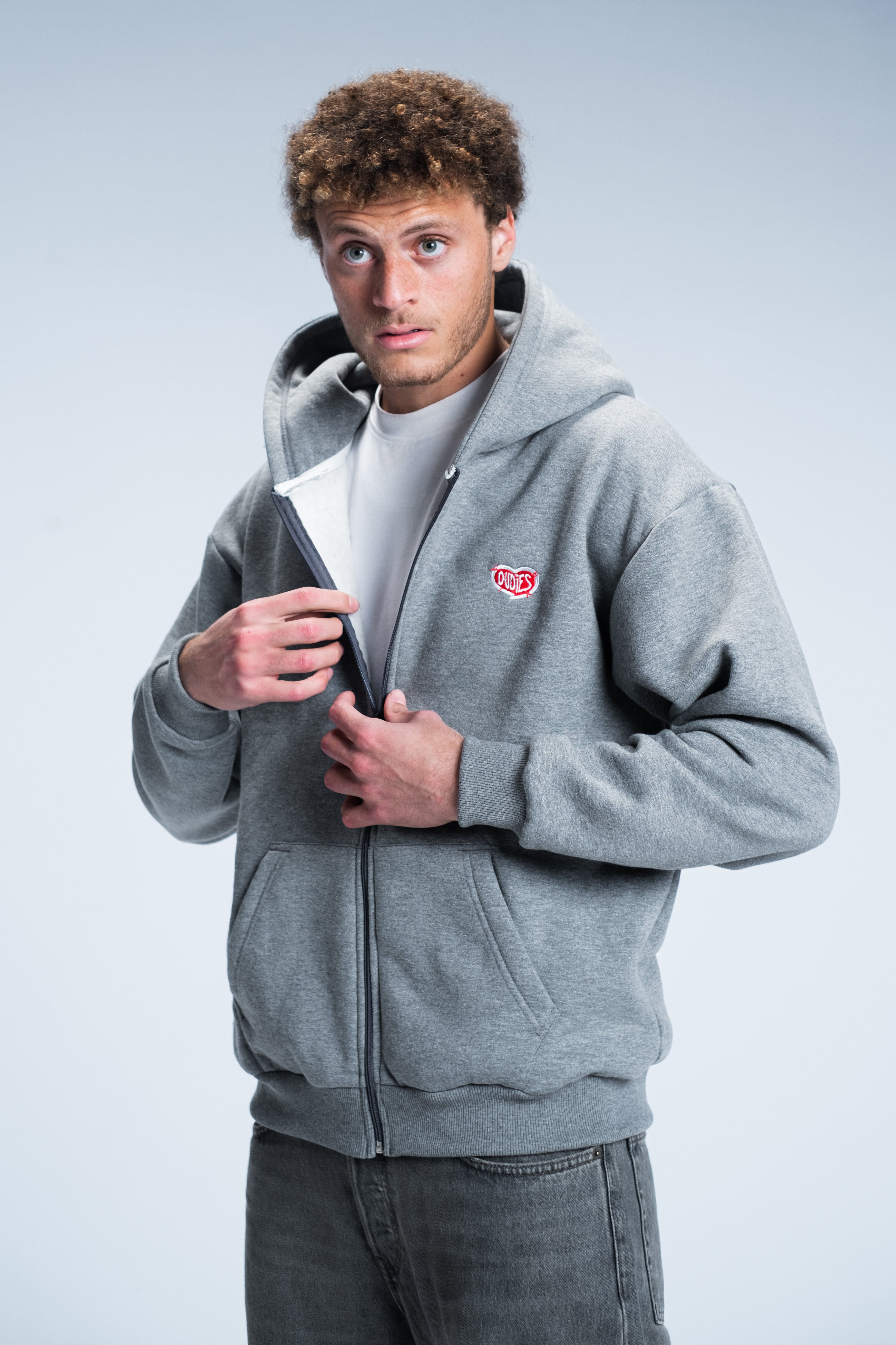 Full Zip Hoodie (Heather Grey)