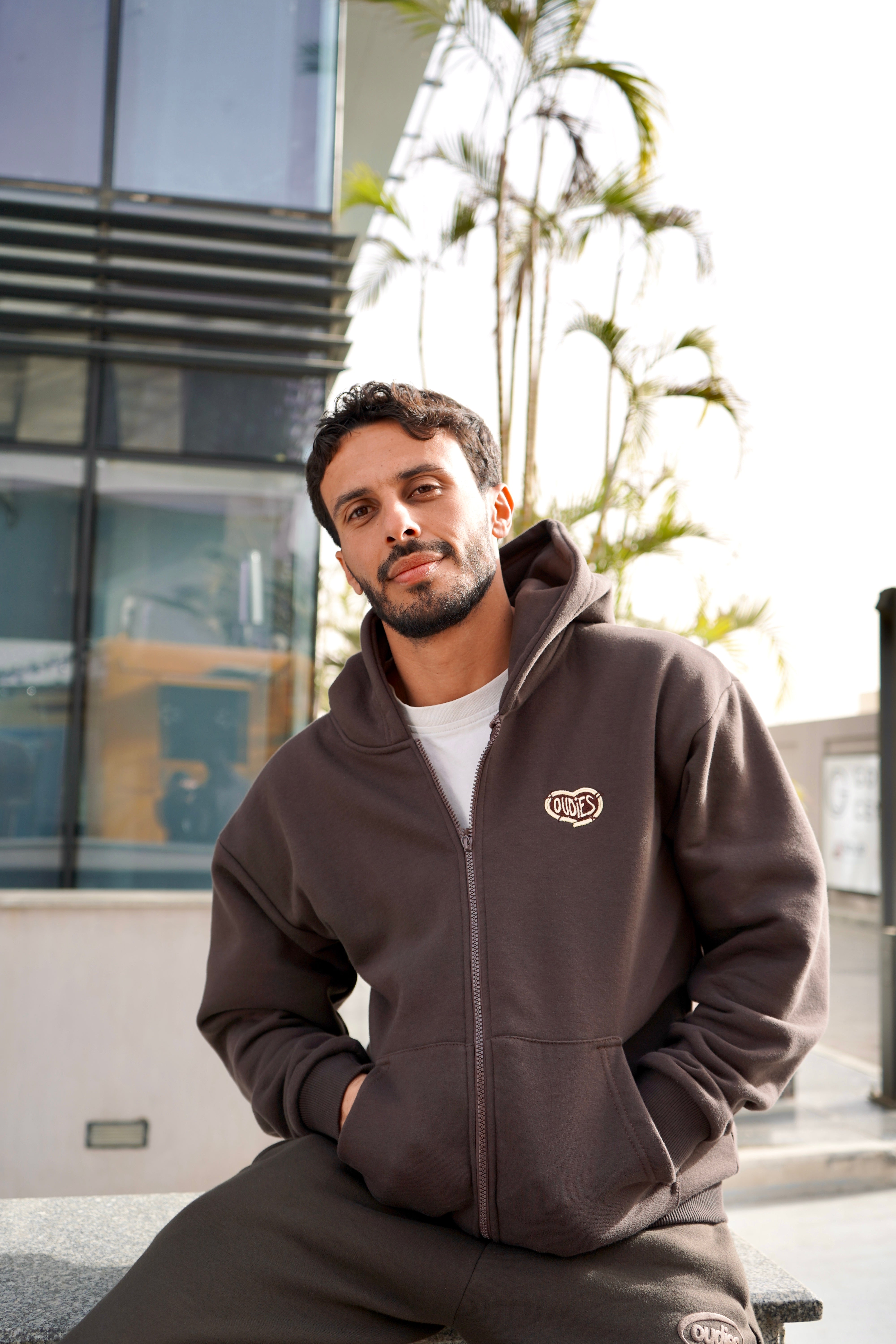 Full Zip Hoodie (Brown)