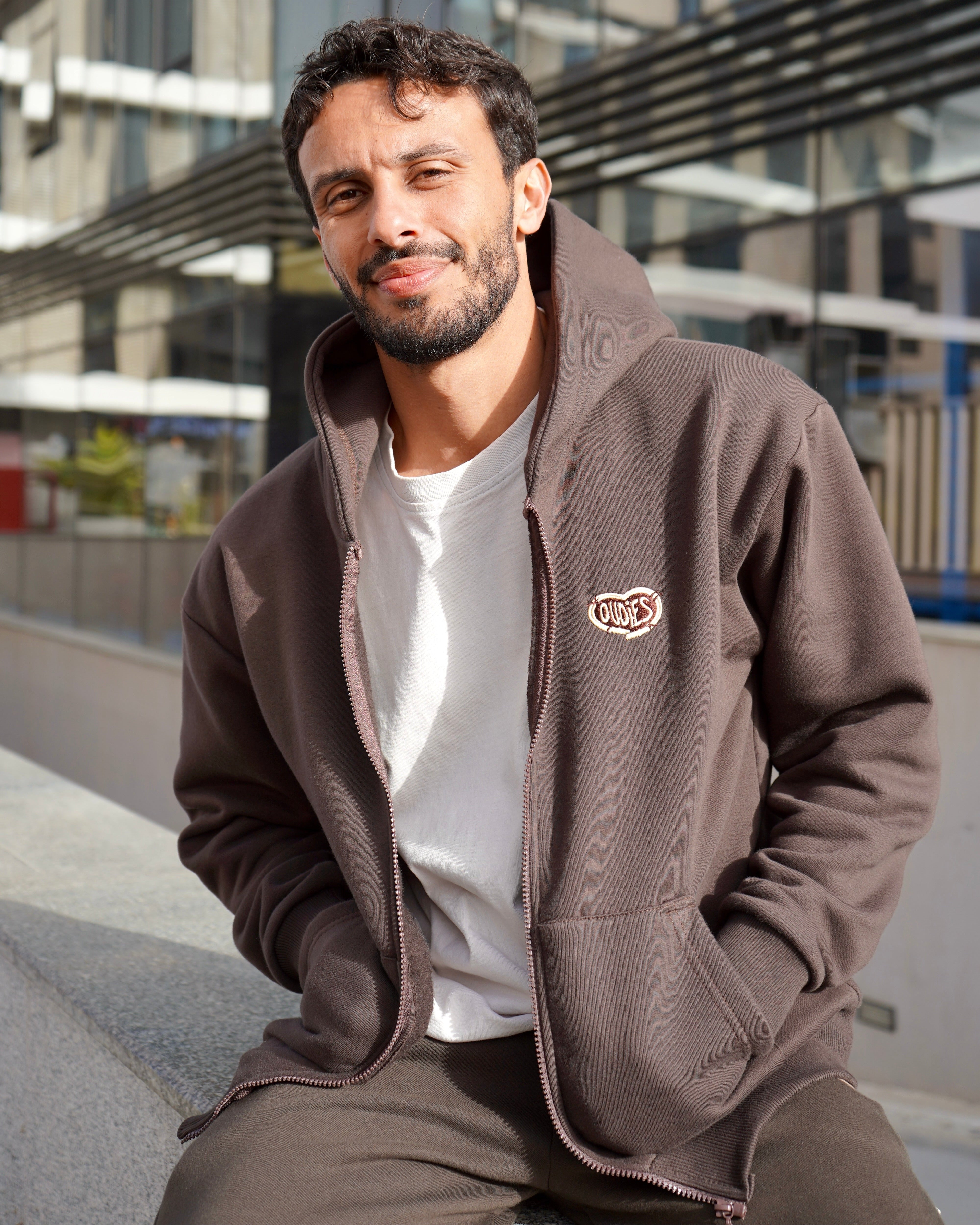 Full Zip Hoodie (Brown)