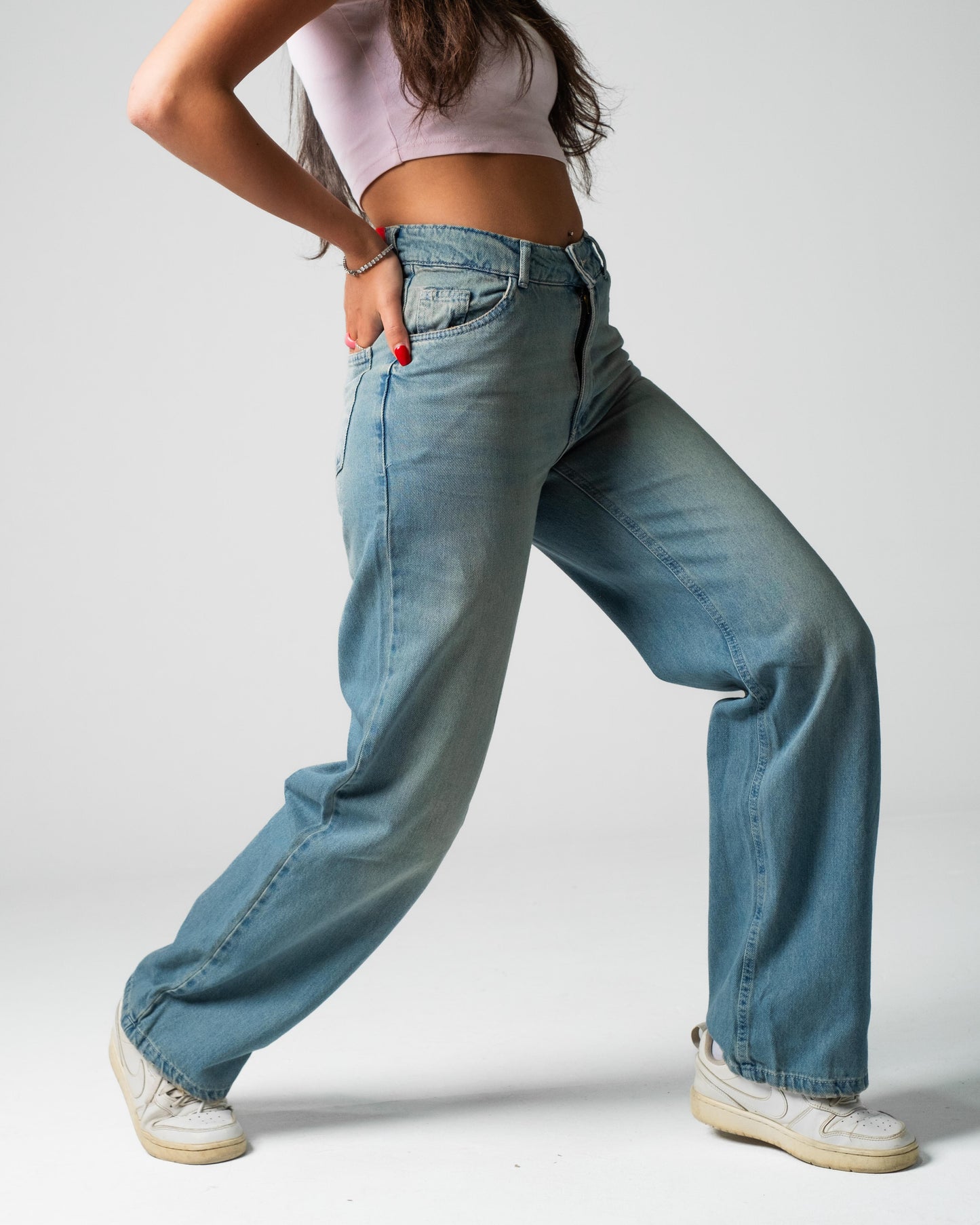 90s Fit Women's Jeans (Aqua Blue)