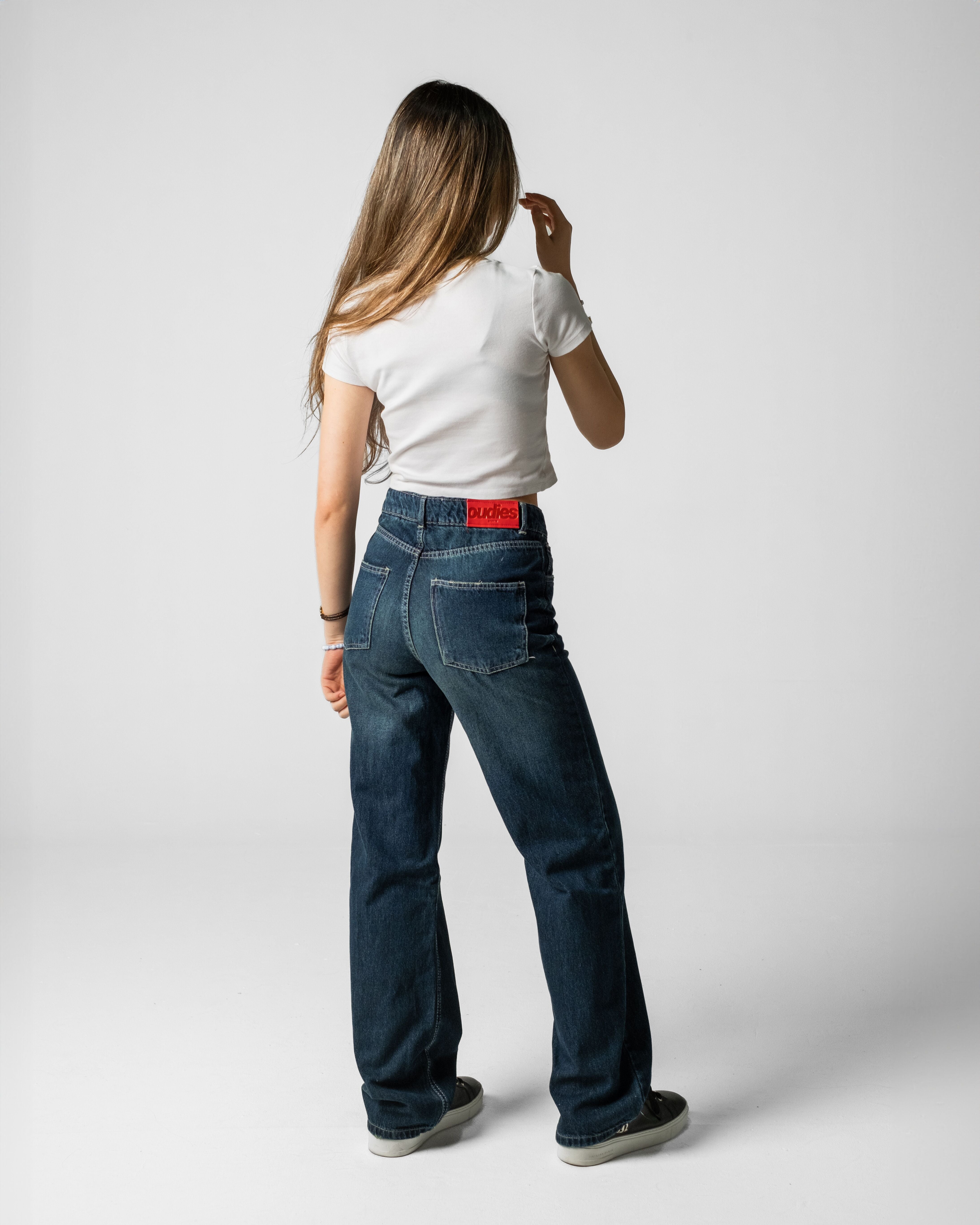 90s Fit Women's Jeans (Dark Blue)